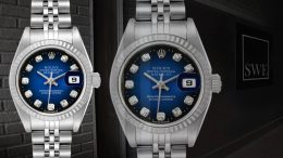 Rolex Datejust Steel White Gold Blue Vignette Diamond Ladies Watch 79174 | SwissWatchExpo